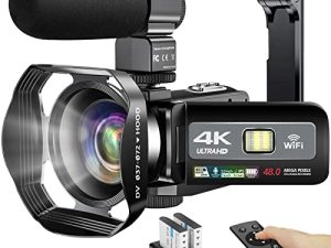 Yisence Tech Caméra vidéo 4K Caméscope