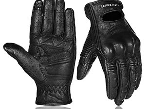 Motoboy Gants de moto en cuir pour