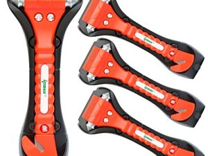 IPOW 4 PCS Voiture Sécurité Antidérapant Marteau