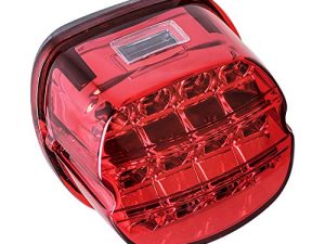 NTHREEAUTO Feux arrière LED rouges pour moto