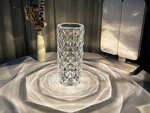Lampe en cristal couleur changeante veilleuse rose