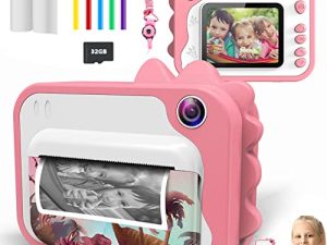 USHINING Appareil photo pour enfants à impression