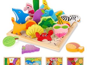 HELLOWOOD Puzzles en Bois pour Enfants