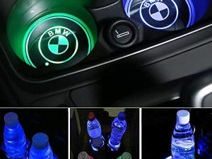 Kinocp 2 Pièces Porte-Gobelets LED Lumières Dessous