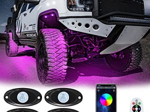 RVB LED Rock Lights Underglow Neon Multicolore