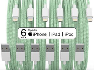 [Certifié Apple MFi] Lot de 6[3/3/6/6/6/10FT] Chargeur