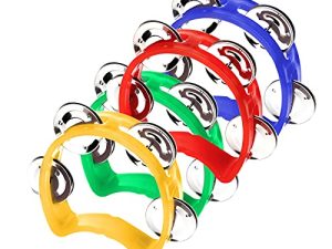SAVITA 4 Pcs Tambourin à Percussion Plastique