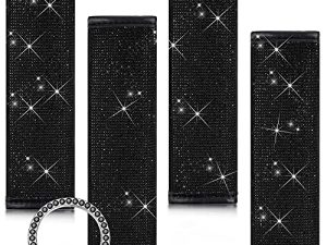 Frienda 4 Pièces Bling Bling Strass Cuir