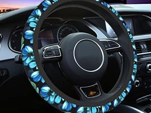 Housse de volant fleur bleue pour femmes