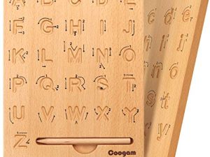 Coogam Tableau d'entraînement des lettres en bois