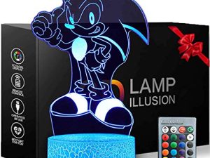 16 couleurs 3D Illusion Sonic Night Light