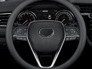 Housse de volant de voiture en cuir