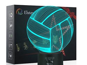 Elstey Lampe 3D Volleyball Illusion Optique Veilleuse