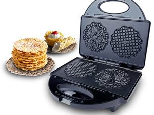 Machine à pizzelle FineMade avec revêtement antiadhésif