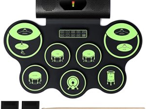 Batterie électronique portable 9 pads avec haut-parleurs