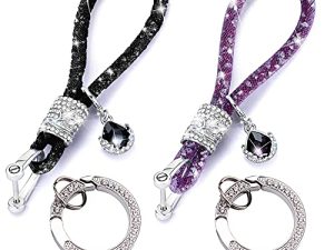Porte-clés de voiture en cristal pour femme