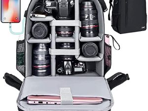 Cwatcun Sac à dos pour appareil photo