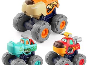 Coogam Friction Powered Cars 3PCS
