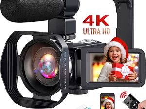 Caméscope 4K Caméra Vidéo 48MP 60FPS WIFI