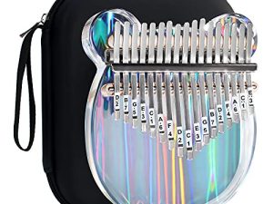 Beveetio Clear Kalimba Thumb Piano avec étui