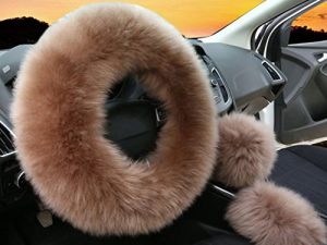 3pcs / set mode laine fourrure marron