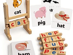 Coogam Blocs de Lecture en Bois Tiges