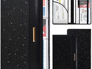 Porte-documents de voiture en cuir pour permis