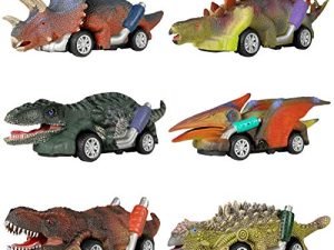 DINOBROS Lot de 6 voitures dinosaures à