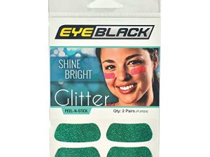 EyeBlack Green Softball Glitter Eye Black Strips