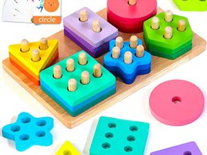 HELLOWOOD Jouets de tri et d'empilage en