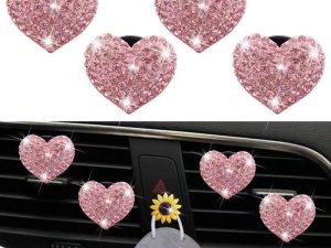 Bling Heart Air Vent Clips