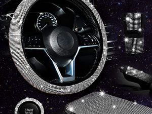 Ensemble d'accessoires de voiture Bling pour femme