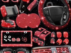 Lot de 27 accessoires de voiture Bling