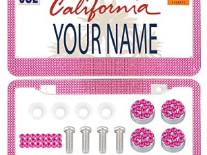 Cadres de plaque d'immatriculation en acrylique Bling