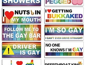 10 Pcs Funny Gay LGBT Prank Autocollants