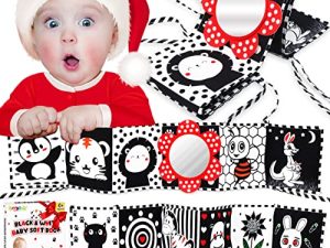 Livre souple noir et blanc pour bébé