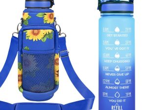 Bouteilles d'eau de 32 oz avec paille