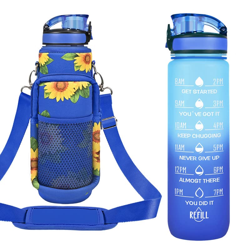 Bouteilles d'eau de 32 oz avec paille
