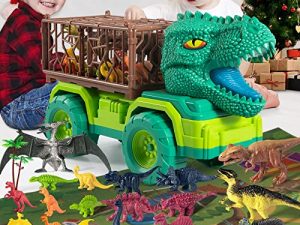 Ensemble de camion de transport de dinosaures