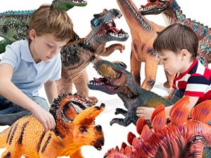 TEMI Lot de 7 jouets de dinosaures