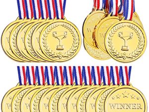 Pllieay 2 Inch Winner Medals Gold Award