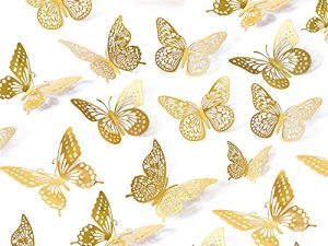 SAOROPEB Décoration Murale Papillon 3D 48 Pcs