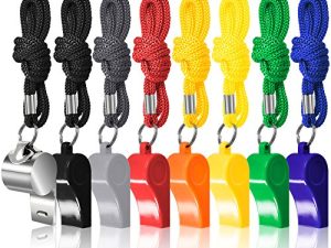FineGood Lot de 7 sifflets d'arbitre en