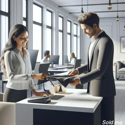 image montrant un employé vérifiant les tailles et couleurs