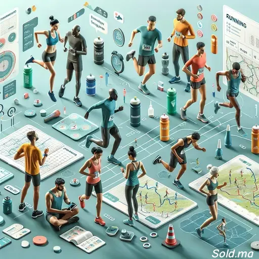 entraînement d'athlètes préparant un marathon