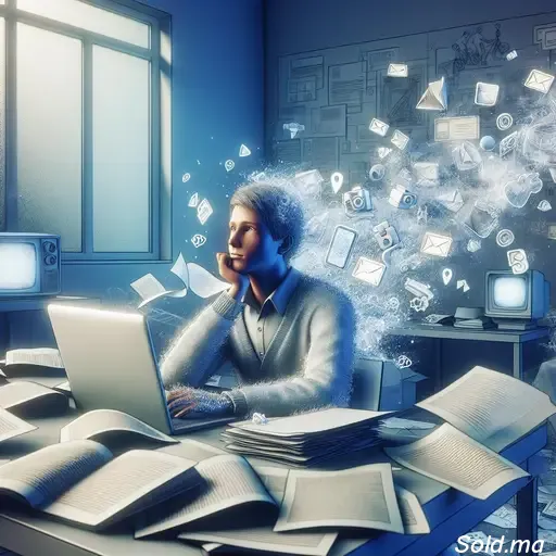 étudiant perdu dans les distractions du quotidien